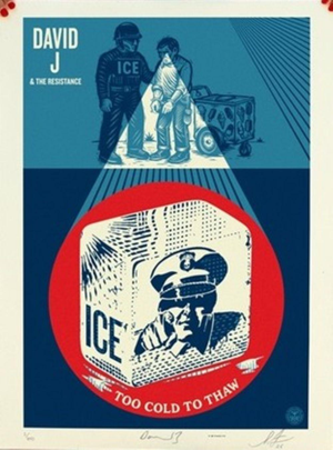 Shepard Fairey, ICE Too Cold to Thaw, Silkscreen Print