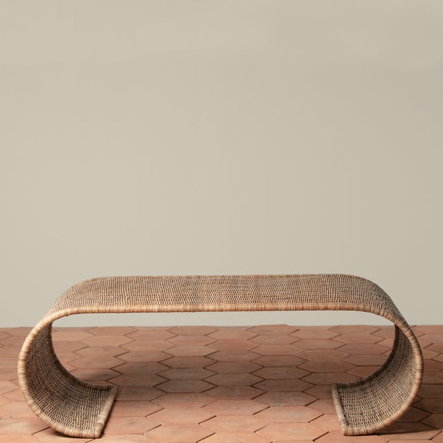 Vintage Inspired Healdsburg Wicker Coffee Table For Sale - Image 4 of 4