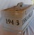 Wood Vintage World War II Navy Sailors Box Uss La Salle 1943 Painted Tool Ditty Chest Warship Transport Gray Painted Signed For Sale - Image 7 of 8