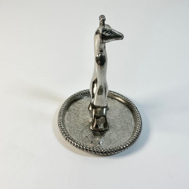 Mid-Century Boho Chic Figurine Giraffe Ring Trinket Catchall For Sale - Image 4 of 9
