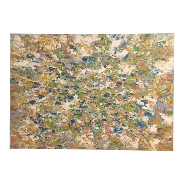 2022 Contemporary Sculptural Abstract Expressionist Oil Painting by Jesus Galvan For Sale