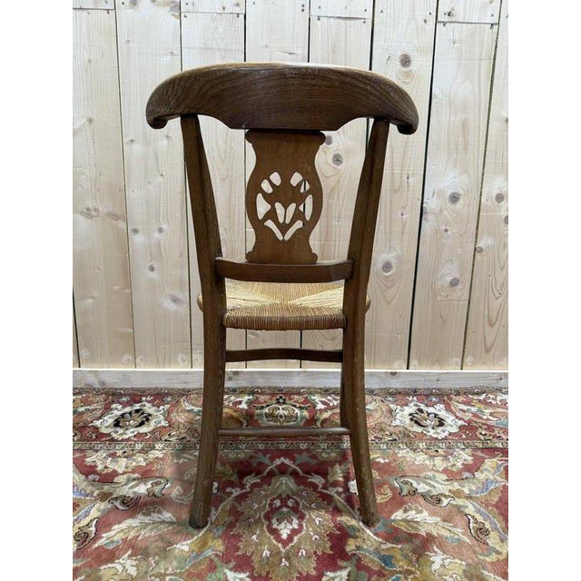 Wood Provençal Straw Chairs in Oak, Set of 6 For Sale - Image 7 of 10