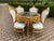 Luxurious Italian Baroque Rococo Dining Set With White Leather and Gold Leaf – 5-Piece Collection For Sale - Image 4 of 12