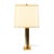 Impressive and imposing table lamp with a large square lampshade, entirely in Hollywood Regency style, presumably by...