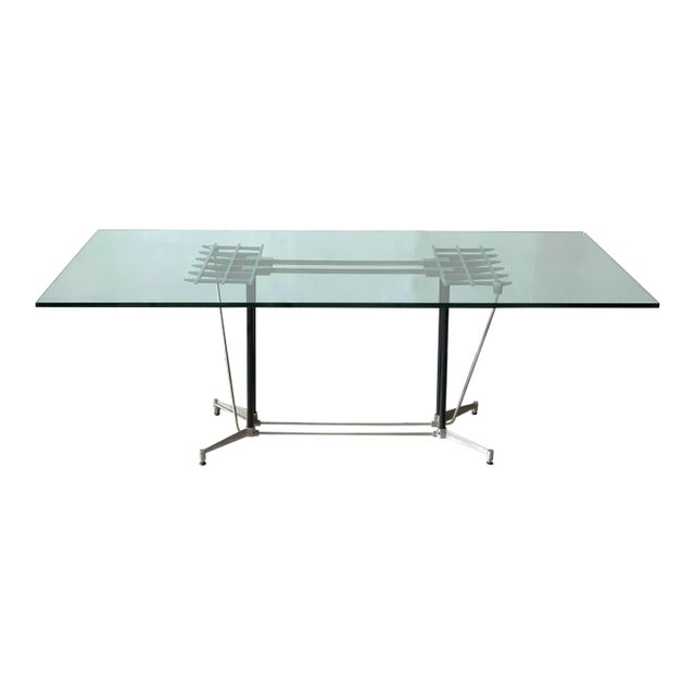 1970s Postmodern Industrial Dining Table Designed by Robert Josten For Sale