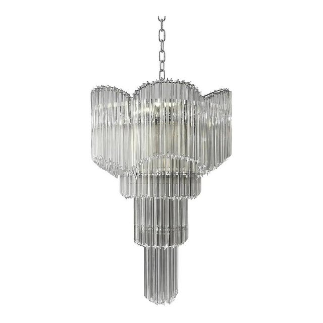 Murano Glass Sputnik Quadriedro Spyral Italian Chandelier Diameter 60 cm = 23.7" Height 80 cm = 31.5 " more chain and...