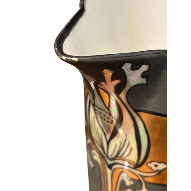 Early 20th Century Art Nouveau Art Deco Gilt Limoges Pitcher by T&V For Sale - Image 9 of 14