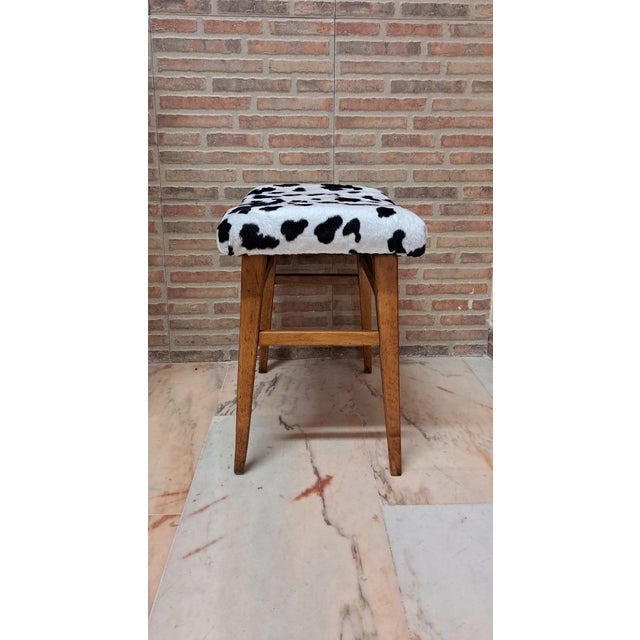 Vintage Nordic Ottoman, 1960s For Sale - Image 4 of 8