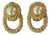 Vintage Clip-on Door Knocker Earrings, A Pair For Sale