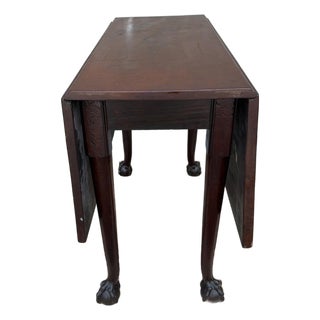 Antique English George III Mahogany Drop-Leaf Side Table, Circa 1760-1780 For Sale