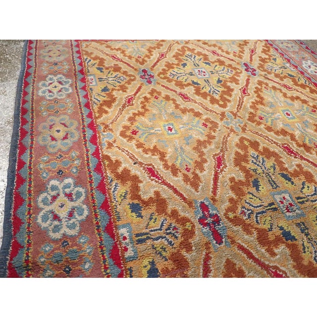 Rustic Galerie Shabab Collection Mid-20th Century Indian Cotton Agra Accent Rug For Sale - Image 3 of 8