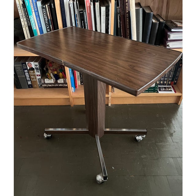 Mid Century Side Table Cart For Sale - Image 4 of 7