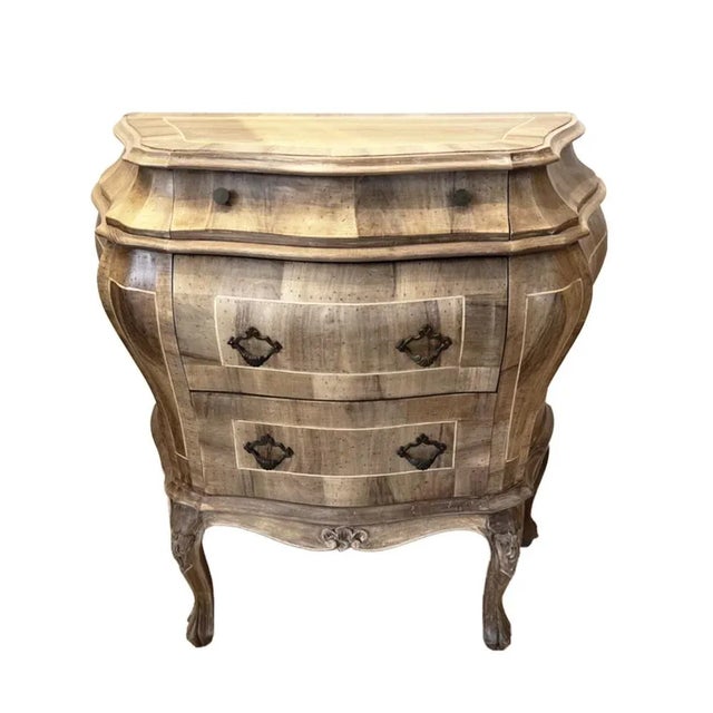 Italian 18th Century Style Bombe Commodes, 1950s, Set of 2 For Sale - Image 3 of 7