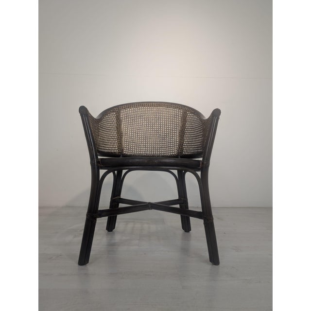 Vintage Armchair with Raffia and Viennese Weave For Sale - Image 10 of 16