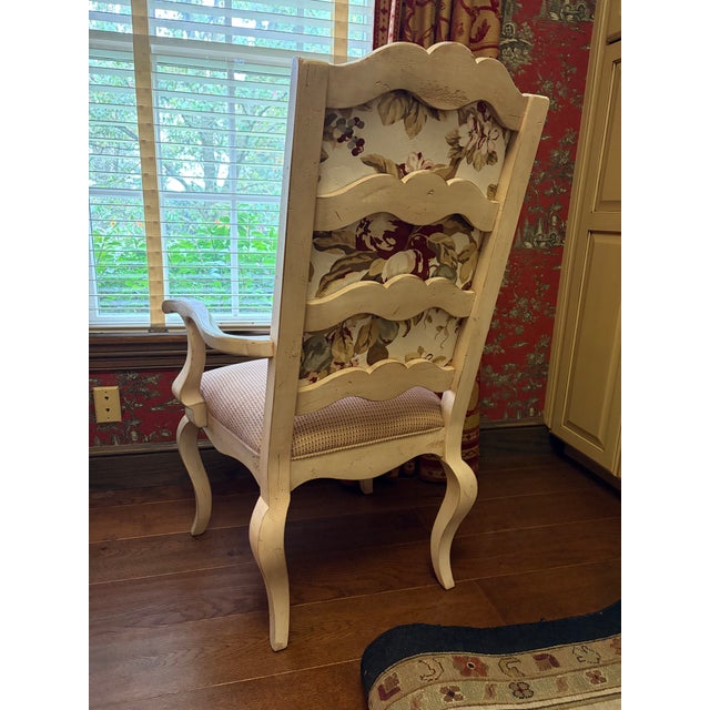 There are 3 available of this classically designed arm chair. Each is in terrific condition. They have been re-upholstered...