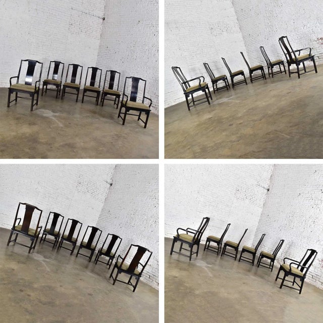 Late 20th Century Chin Hua Dining Chairs 4 Side & 2 Armchairs by Raymond K. Sobota for Century Furniture - Set of 6 For Sale - Image 10 of 12