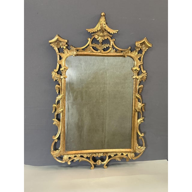 Gold Antique Italian Giltwood Mirror, 1800s For Sale - Image 8 of 8