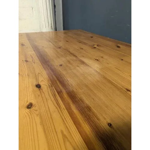 Wood Chalet Style Pine Dining Table For Sale - Image 7 of 8