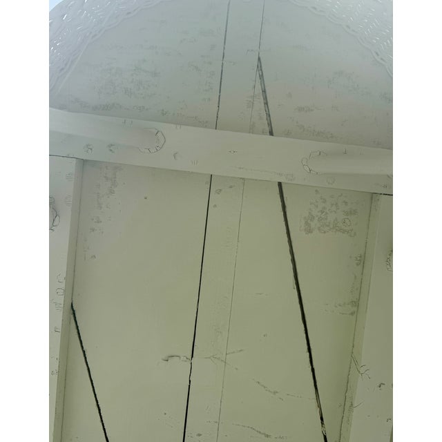 Wood Antique Oval Wicker Glass Top Table, Circa 1890 For Sale - Image 7 of 11