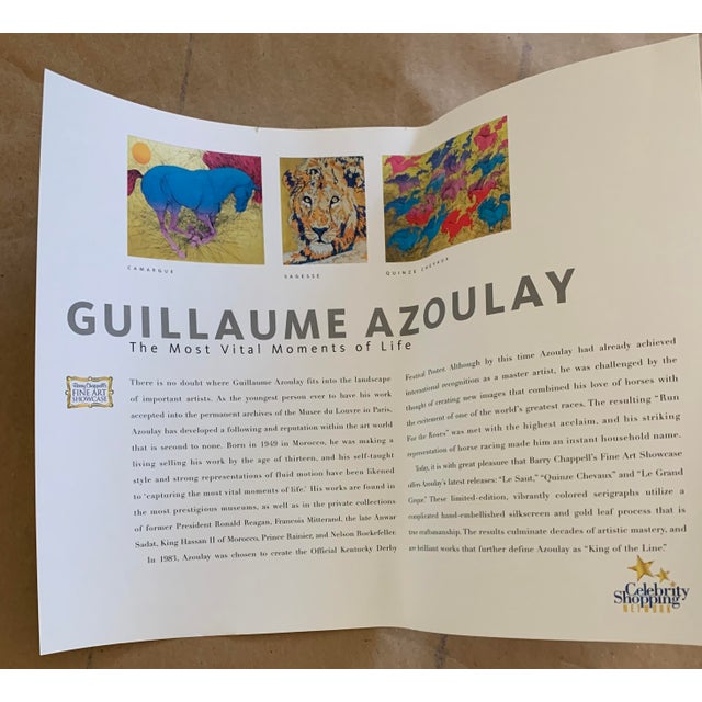Paper 2006 Equus by Guillaume Azoulay Gold Leaf Serigraph, Unframed For Sale - Image 7 of 7