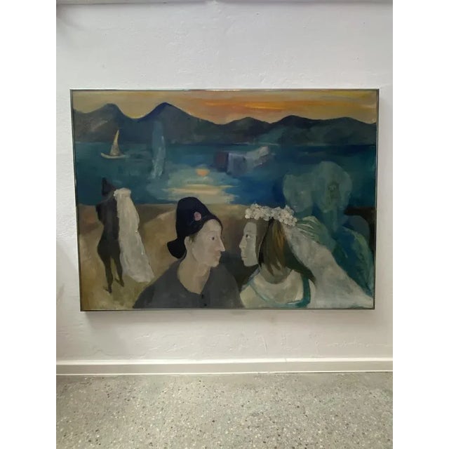 A painting *oil on canvas *by Lena Ulbricht *Lena Ulbricht was a popular artist in the 1970s *She dedicated this painting...