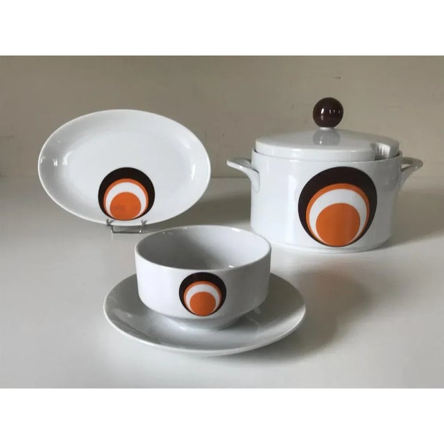 Winterling Schwarzenbach service from the 70's with typical patterns. The tureen is 27x20x18cm The ravier 24x16x3cm The...