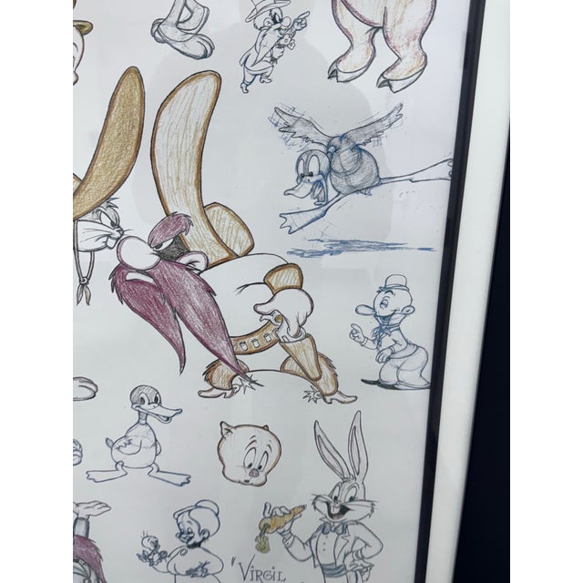 Circa 1997 Virgil Ross for Warner Bros Titled “Bugs N Friends” Lithograph For Sale In San Francisco - Image 6 of 12