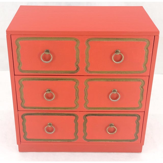 Dorothy Draper 3 Drawers Dresser Chest w/ Ring Pulls For Sale - Image 13 of 18