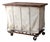 Vintage Dandux Industrial Laundry Cart With Wood Top For Sale