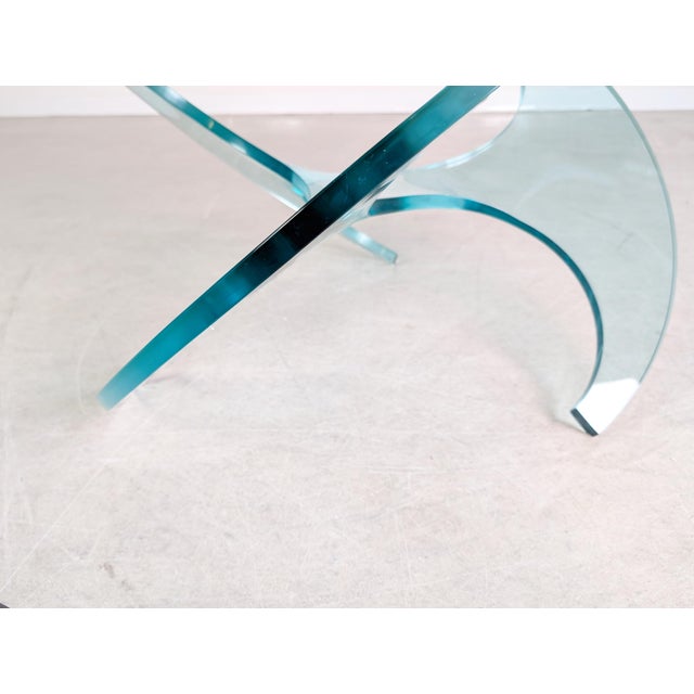 Glass Mid-Century Propeller Coffee Table in Glass by Knut Hesterberg for Ronald Schmitt For Sale - Image 7 of 13