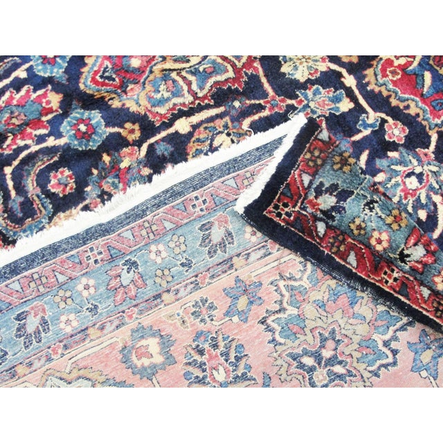 Antique Persian Laver Kerman Carpet, 9'8" × 20'6" For Sale - Image 10 of 13