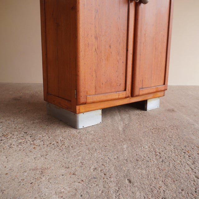 Oak and Steel Cabinet For Sale - Image 4 of 18
