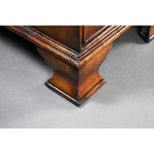 Vintage Figured Walnut Pedestal Desk, 1920 For Sale - Image 11 of 12