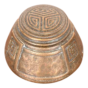 Tiffany Studios New York Greek Key Bronze Doré Inkwell