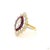 Modern 1.02 Carat Marquise Cut Diamond Ruby Gold Ring, Size 6.5 For Sale - Image 3 of 9
