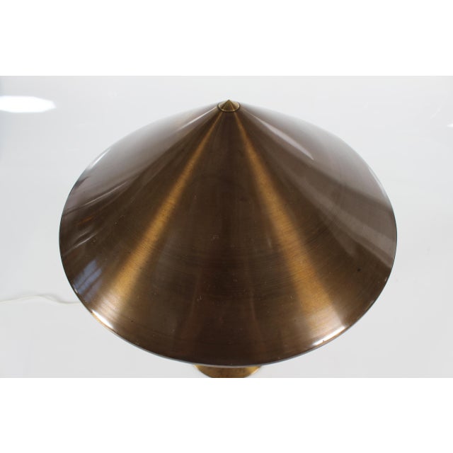 Ivory Vintage Danish Desk Lamp in Brass with Patina by Jo Hammerborg for Fog & Mørup, 1950s For Sale - Image 8 of 12