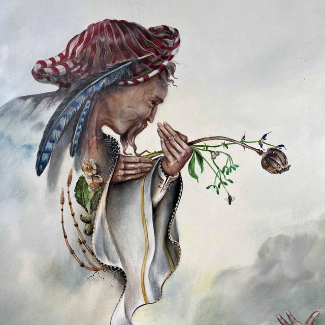 Joseph Laureys, Surrealist Scene, 1970s, Oil on Panel For Sale - Image 7 of 18