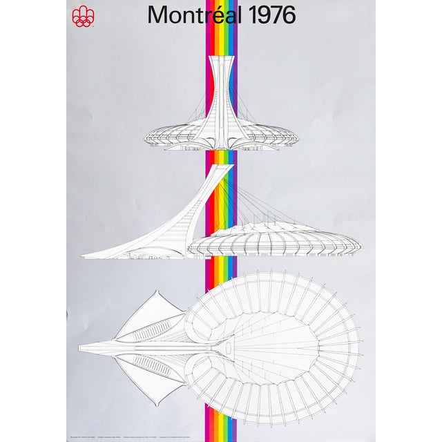 1976 Montreal Olympics Poster - Olympics Stadium (Medium Size) For Sale