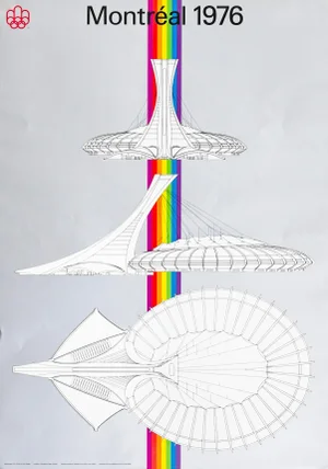 1976 Montreal Olympics Poster - Olympics Stadium (Medium Size)