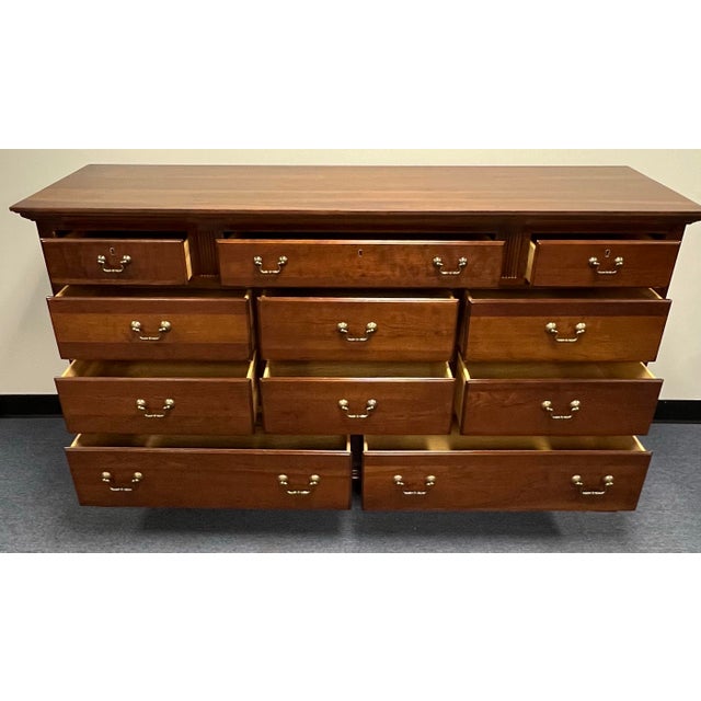 Wood Pennsylvania House Chippendale Style 11 Drawer Dresser For Sale - Image 7 of 11