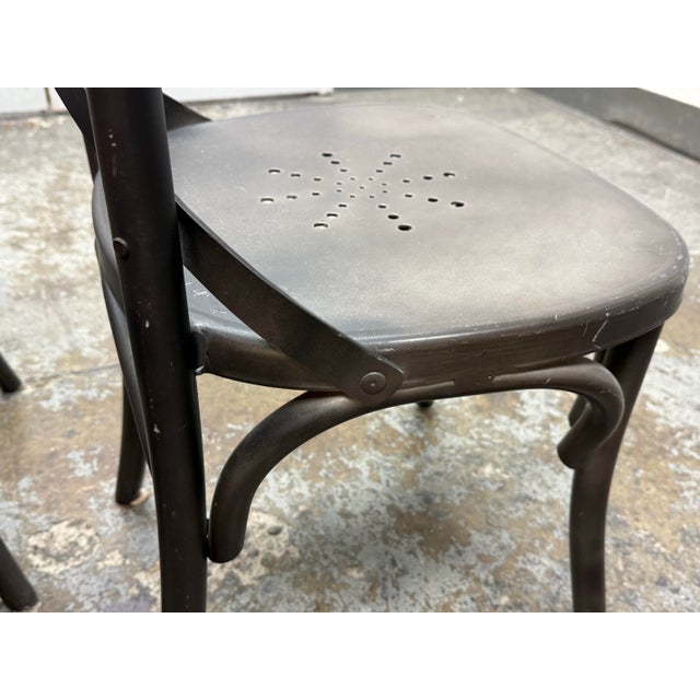 Restoration Hardware Metal Madeleine Side Chairs, Set of Ten For Sale - Image 10 of 12