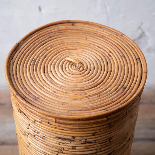 1970s Italian Pencil Reed Umbrella Stand, c.1970 For Sale - Image 5 of 10