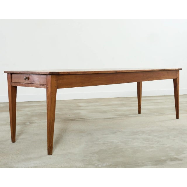 Late 19th Century 19th Century Country French Provincial Fruitwood Farmhouse Dining Table For Sale - Image 5 of 12
