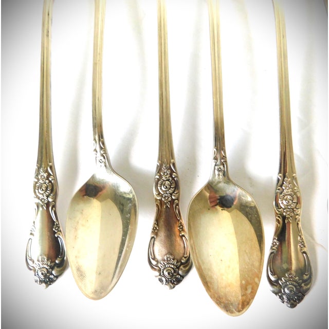 Vintage Wm. A. Rogers Oneida Vanessa/Francesca Silver Plate Tasting Cocktail, Iced Tea Spoons, Set of Eleven. They are...
