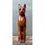 This vintage carved wood cat is a poised decorative sculpture with a warm finish and carefully rendered feline details....