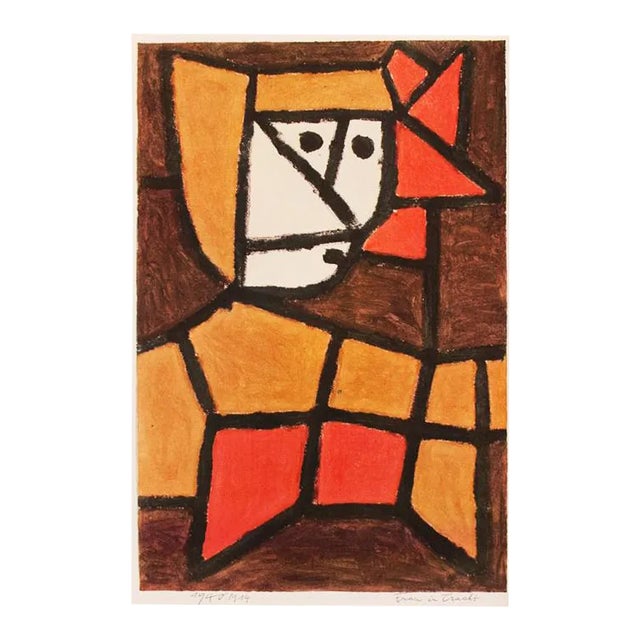 1955 After Paul Klee "Woman in Native Costume", First Edition Lithograph For Sale
