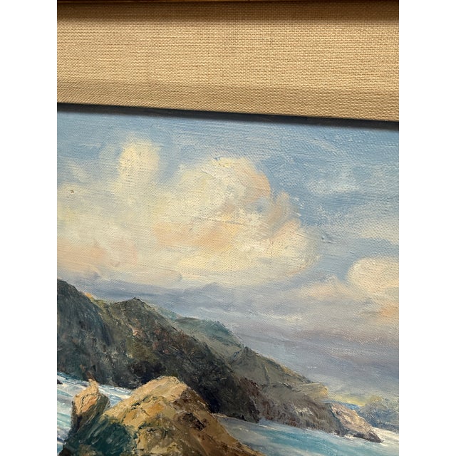 Marian Carter Seascape Original Painting, Signed For Sale - Image 10 of 12