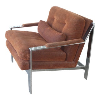 1970s Vintage Cy Mann Chrome Club Chair For Sale
