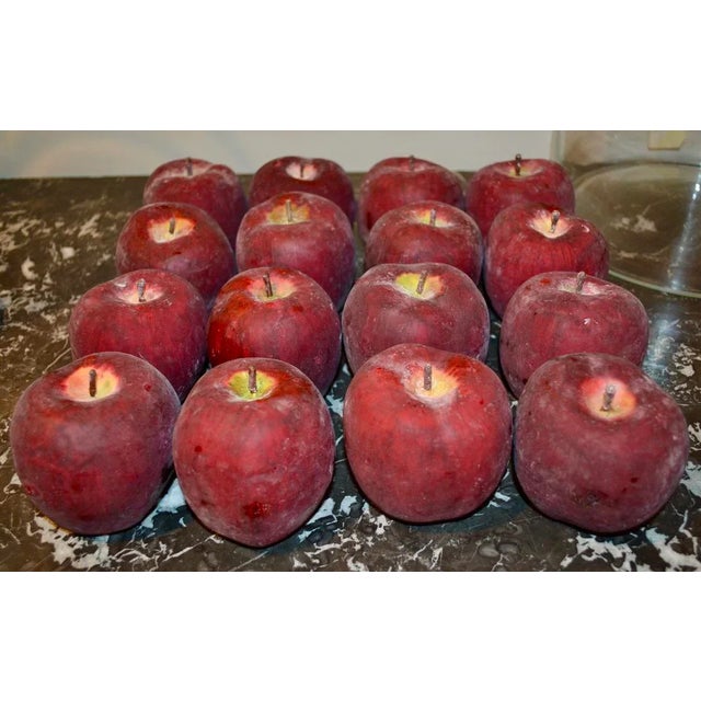 Red Vintage Artisan Red Apples - Set of 3 For Sale - Image 8 of 9