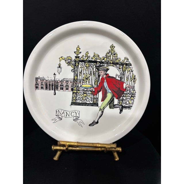 French Country 17th Century Set of 6 Salins France Quiche Lorraine 9 1/4” Plate Nancy Metz Toul Epinal (#Pa) For Sale - Image 3 of 18